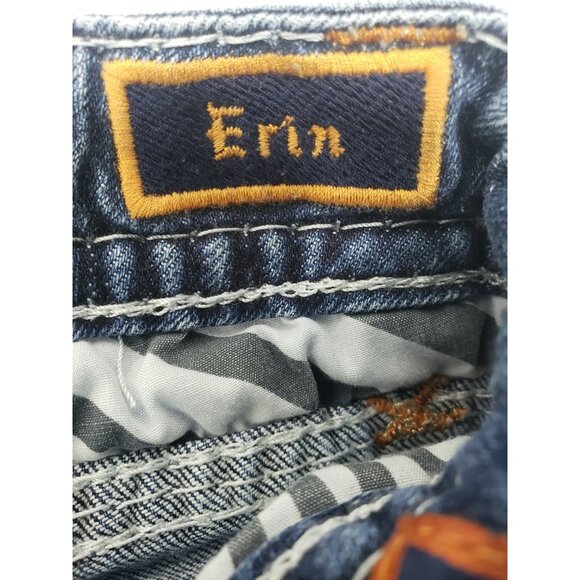 Rock Revival Women’s Erin S400 Blue Denim Faded Skinny Leg Jeans Size 27 - Picture 6 of 16